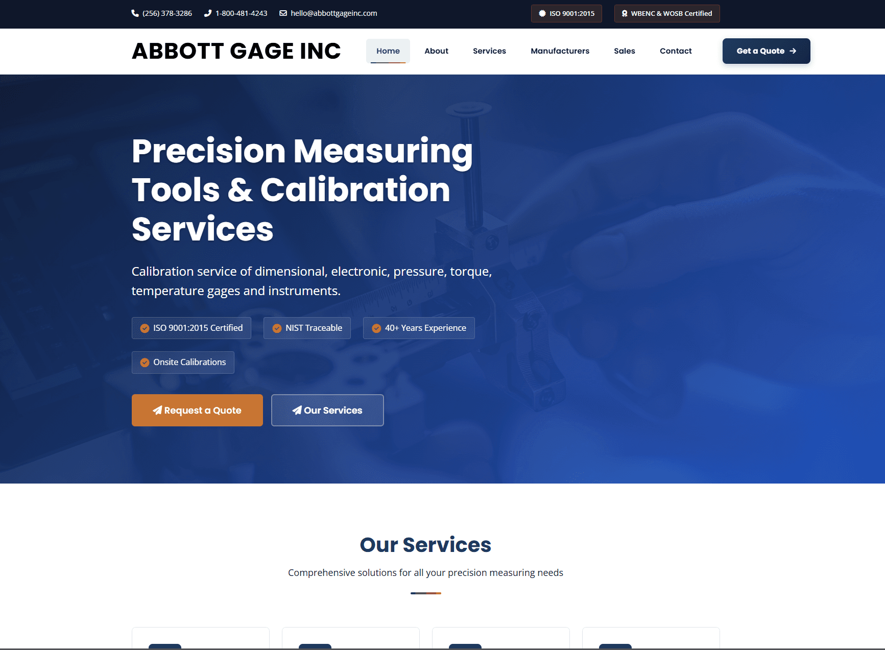 Abbott Gage, Inc. website
